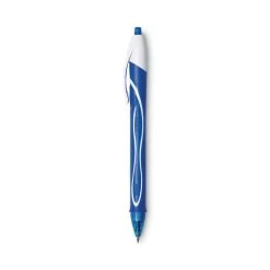 Bic Gel-ocity Quick Dry Gel Pen, Retractable, Fine 0.5 Mm, Blue Ink, Blue Barrel, Dozen