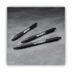 Bic Soft Feel Ballpoint Pen, Retractable, Fine 0.8 Mm, Black Ink, Black Barrel, Dozen -Bostitch Shop 744676