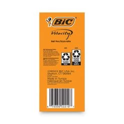 Bic Velocity Easy Glide Ballpoint Pen Value Pack, Retractable, Medium 1 Mm, Black Ink, Black Barrel, 36/Pack -Bostitch Shop 745826