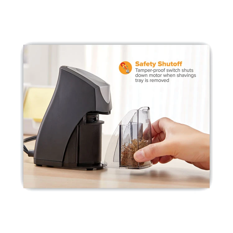 Bostitch QuietSharp Executive Vertical Electric Pencil Sharpener, AC-Powered, 5.88 X 3.69 X 6.4, Black 6 Bostitch QuietSharp Executive Vertical Electric Pencil Sharpener, AC-Powered, 5.88 X 3.69 X 6.4, Black - Image 4