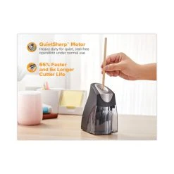 Bostitch QuietSharp Executive Vertical Electric Pencil Sharpener, AC-Powered, 5.88 X 3.69 X 6.4, Black 9 Bostitch QuietSharp Executive Vertical Electric Pencil Sharpener, AC-Powered, 5.88 X 3.69 X 6.4, Black -Bostitch Shop 751359