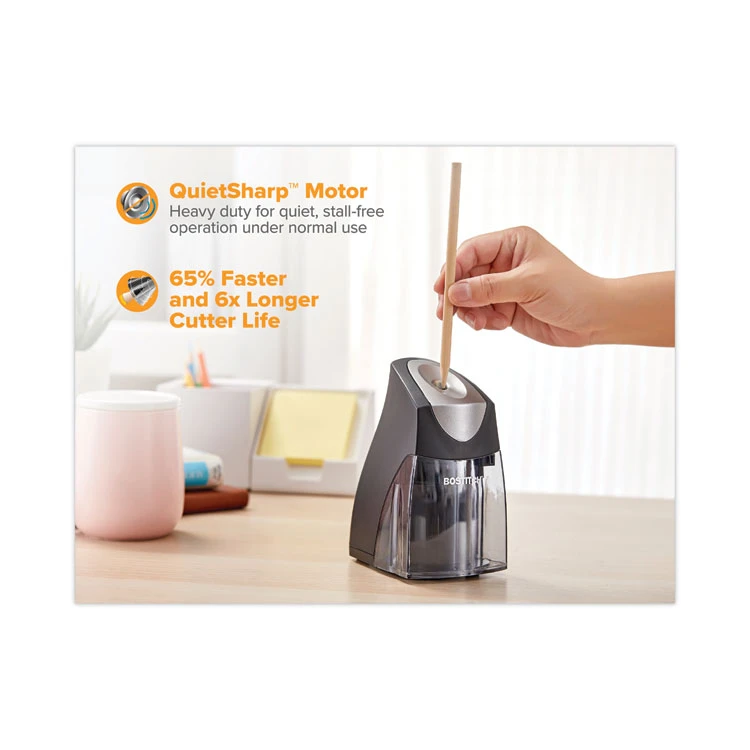 Bostitch QuietSharp Executive Vertical Electric Pencil Sharpener, AC-Powered, 5.88 X 3.69 X 6.4, Black 5 Bostitch QuietSharp Executive Vertical Electric Pencil Sharpener, AC-Powered, 5.88 X 3.69 X 6.4, Black - Image 3