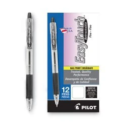 Pilot EasyTouch Ballpoint Pen, Retractable, Fine 0.7 Mm, Black Ink, Clear Barrel, Dozen 10 Pilot EasyTouch Ballpoint Pen, Retractable, Fine 0.7 Mm, Black Ink, Clear Barrel, Dozen -Bostitch Shop 752032