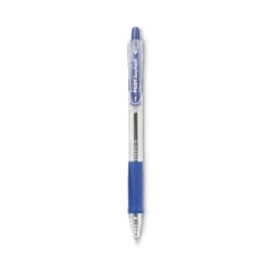 Pilot EasyTouch Ballpoint Pen, Retractable, Medium 1 Mm, Blue Ink, Clear Barrel, Dozen