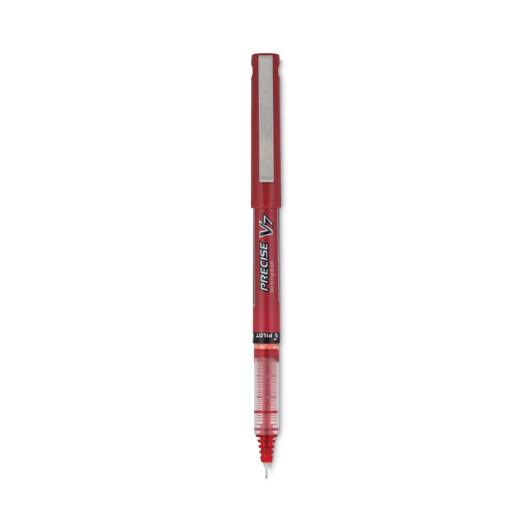 Pilot Precise V7 Roller Ball Pen, Stick, Fine 0.7 Mm, Red Ink, Red Barrel, Dozen 3 Pilot Precise V7 Roller Ball Pen, Stick, Fine 0.7 Mm, Red Ink, Red Barrel, Dozen