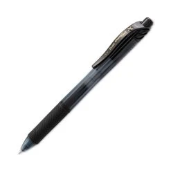 Pentel EnerGel-X Gel Pen, Retractable, Medium 0.7 Mm, Black Ink, Black Barrel, Dozen -Bostitch Shop 752975