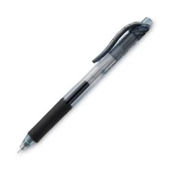 Pentel EnerGel-X Gel Pen, Retractable, Fine 0.5 Mm Needle Tip, Black Ink, Black Barrel, Dozen -Bostitch Shop 752993