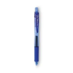Pentel EnerGel-X Gel Pen, Retractable, Fine 0.5 Mm Needle Tip, Blue Ink, Blue Barrel, Dozen
