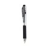 Pentel WOW! Gel Pen, Retractable, Medium 0.7 Mm, Black Ink, Clear/Black Barrel, Dozen -Bostitch Shop 753002