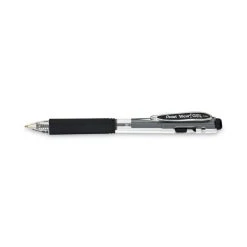 Pentel WOW! Gel Pen, Retractable, Medium 0.7 Mm, Black Ink, Clear/Black Barrel, Dozen -Bostitch Shop 753005