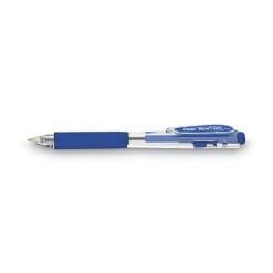 Pentel WOW! Gel Pen, Retractable, Medium 0.7 Mm, Blue Ink, Clear/Blue Barrel, Dozen -Bostitch Shop 753009