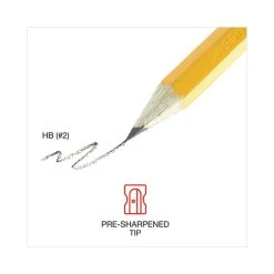 Universal #2 Pre-Sharpened Woodcase Pencil, HB (#2), Black Lead, Yellow Barrel, 24/Pack -Bostitch Shop 753775