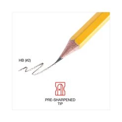 Universal #2 Pre-Sharpened Woodcase Pencil, HB (#2), Black Lead, Yellow Barrel, 72/Pack -Bostitch Shop 753783
