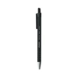 Universal Ballpoint Pen, Retractable, Medium 1 Mm, Black Ink, Black Barrel, Dozen
