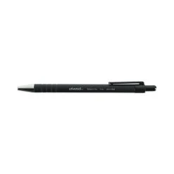 Universal Ballpoint Pen, Retractable, Fine 0.7 Mm, Black Ink, Black Barrel, Dozen -Bostitch Shop 753967
