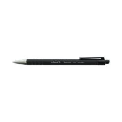 Universal Ballpoint Pen, Retractable, Fine 0.7 Mm, Black Ink, Black Barrel, Dozen -Bostitch Shop 753968