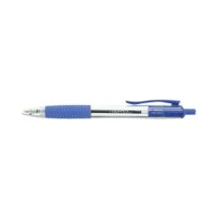 Universal Comfort Grip Ballpoint Pen, Retractable, Medium 1 Mm, Blue Ink, Clear Barrel, Dozen -Bostitch Shop 753991