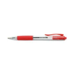 Universal Comfort Grip Ballpoint Pen, Retractable, Medium 1 Mm, Red Ink, Clear Barrel, Dozen -Bostitch Shop 754000
