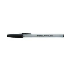 Universal Ballpoint Pen, Stick, Medium 1 Mm, Black Ink, Gray Barrel, Dozen -Bostitch Shop 754053