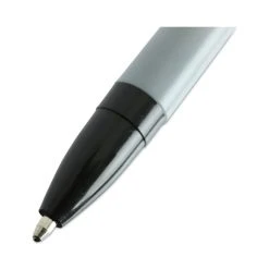 Universal Ballpoint Pen, Stick, Medium 1 Mm, Black Ink, Gray Barrel, Dozen -Bostitch Shop 754056