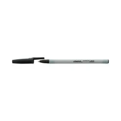 Universal Ballpoint Pen, Stick, Medium 1 Mm, Black Ink, Gray Barrel, Dozen -Bostitch Shop 754057