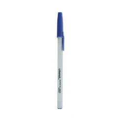 Universal Ballpoint Pen, Stick, Medium 1 Mm, Blue Ink, Gray Barrel, Dozen
