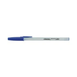 Universal Ballpoint Pen, Stick, Medium 1 Mm, Blue Ink, Gray Barrel, Dozen -Bostitch Shop 754061