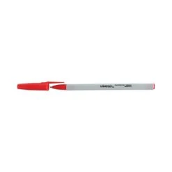 Universal Ballpoint Pen, Stick, Medium 1 Mm, Red Ink, Gray Barrel, Dozen 13 Universal Ballpoint Pen, Stick, Medium 1 Mm, Red Ink, Gray Barrel, Dozen -Bostitch Shop 754070