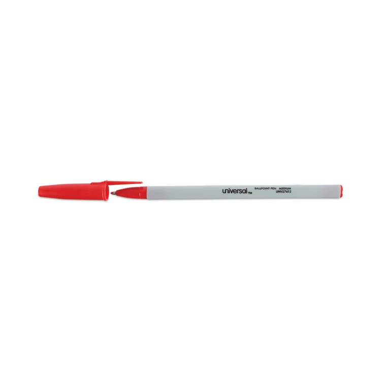 Universal Ballpoint Pen, Stick, Medium 1 Mm, Red Ink, Gray Barrel, Dozen 6 Universal Ballpoint Pen, Stick, Medium 1 Mm, Red Ink, Gray Barrel, Dozen - Image 4