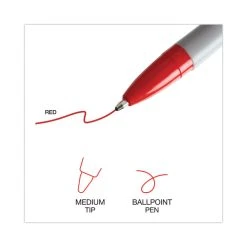Universal Ballpoint Pen, Stick, Medium 1 Mm, Red Ink, Gray Barrel, Dozen 15 Universal Ballpoint Pen, Stick, Medium 1 Mm, Red Ink, Gray Barrel, Dozen -Bostitch Shop 754072