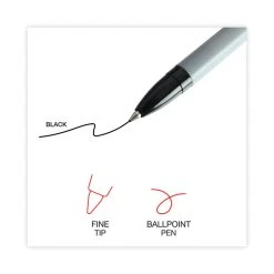Universal Ballpoint Pen, Stick, Fine 0.7 Mm, Black Ink, Gray Barrel, Dozen -Bostitch Shop 754079