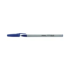 Universal Ballpoint Pen, Stick, Fine 0.7 Mm, Blue Ink, Gray Barrel, Dozen -Bostitch Shop 754089