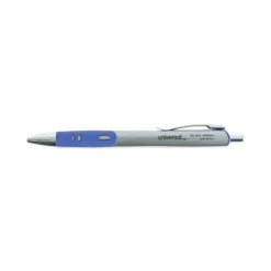 Universal Comfort Grip Gel Pen, Retractable, Medium 0.7 Mm, Blue Ink, Silver Barrel, Dozen -Bostitch Shop 754121