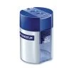 Staedtler Cylinder Handheld Pencil Sharpener, Two-Hole, 1.63 X 2.25, Blue/Silver -Bostitch Shop 754340