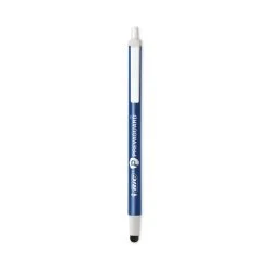 Bic PrevaGuard Ballpoint/Stylus Pen, Retractable, Medium 1 Mm, Blue Ink/Blue Barrel, Dozen -Bostitch Shop 754499