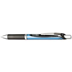 Pentel EnerGel RTX Gel Pen, Retractable, Fine 0.5 Mm Needle Tip, Black Ink, Silver/Black Barrel -Bostitch Shop 75530