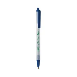 Bic ReVolution Ballpoint Pen, Retractable, Medium 1 Mm, Blue Ink/Semi-Clear Barrel, 48/Pack -Bostitch Shop 761839