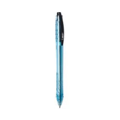 Bic ReVolution Ocean Bound Ballpoint Pen, Retractable, Medium 1 Mm, Black Ink/Translucent Blue Barrel, Dozen -Bostitch Shop 761846