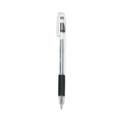 Pilot EasyTouch Ballpoint Pen, Stick, Medium 1 Mm, Black Ink, Clear Barrel, Dozen