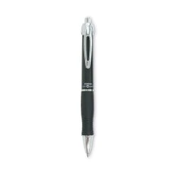 Zebra GR8 Gel Pen, Retractable, Medium 0.7 Mm, Black Ink, Black/Silver Barrel, 12/Pack