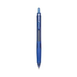 Pilot G-Knock BeGreen Gel Pen, Retractable, Fine 0.7 Mm, Blue Ink, Blue Barrel, Dozen