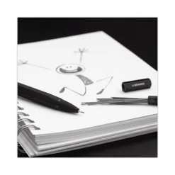 U Brands Cambria Soft Touch Mechanical Pencil, 0.7 Mm, HB (#2), Black Lead, Black Barrel, 12/Pack -Bostitch Shop 766418