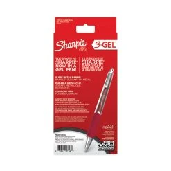 Sharpie® S-Gel™ S-Gel Premium Metal Barrel Gel Pen, Retractable, Medium 0.7 Mm, Black Ink, Red Barrel, 4/Pack -Bostitch Shop 769895