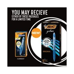 Bic Gel-ocity Gel Pen, Retractable, Medium 0.7 Mm, Blue Ink, Translucent Blue Barrel, Dozen -Bostitch Shop 771563