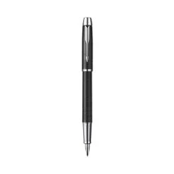 Parker® IM Premium Roller Ball Pen, Stick, Fine 0.7 Mm, Black Ink, Black/Chrome Barrel