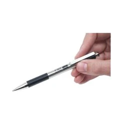 Zebra F-301 Ballpoint Pen, Retractable, Bold 1.6 Mm, Black Ink, Stainless Steel/Black Barrel, 12/Pack -Bostitch Shop 777141