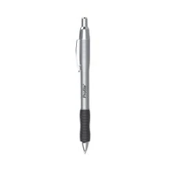 Paper Mate Profile Metal Ballpoint Pen, Retractable, Medium 1 Mm, Black Ink, Silver Barrel, Dozen