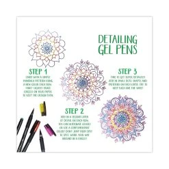 Crayola Detailing Gel Pen, Stick, Medium 1 Mm, Assorted Ink Colors, Black Barrel, 20/Pack -Bostitch Shop 778582