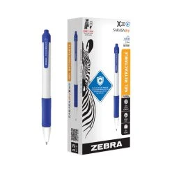 Zebra Sarasa Dry X20+ Gel Pen, Retractable, Fine 0.7 Mm, Blue Ink, White Barrel, Dozen -Bostitch Shop 779390