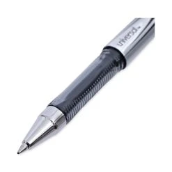 Universal Gel Pen, Stick, Medium 0.7 Mm, Black Ink, Silver/Black Barrel, Dozen -Bostitch Shop 800740
